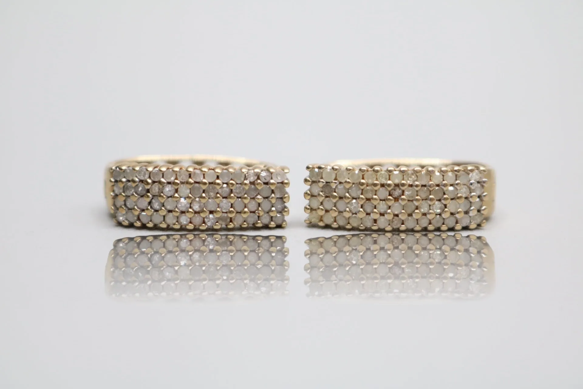 10K Yellow Gold Diamond Lever Earrings (1.56 CTW)(4.2 Grams)