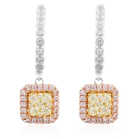 14k White Gold .85ct Diamond Drop Earrings