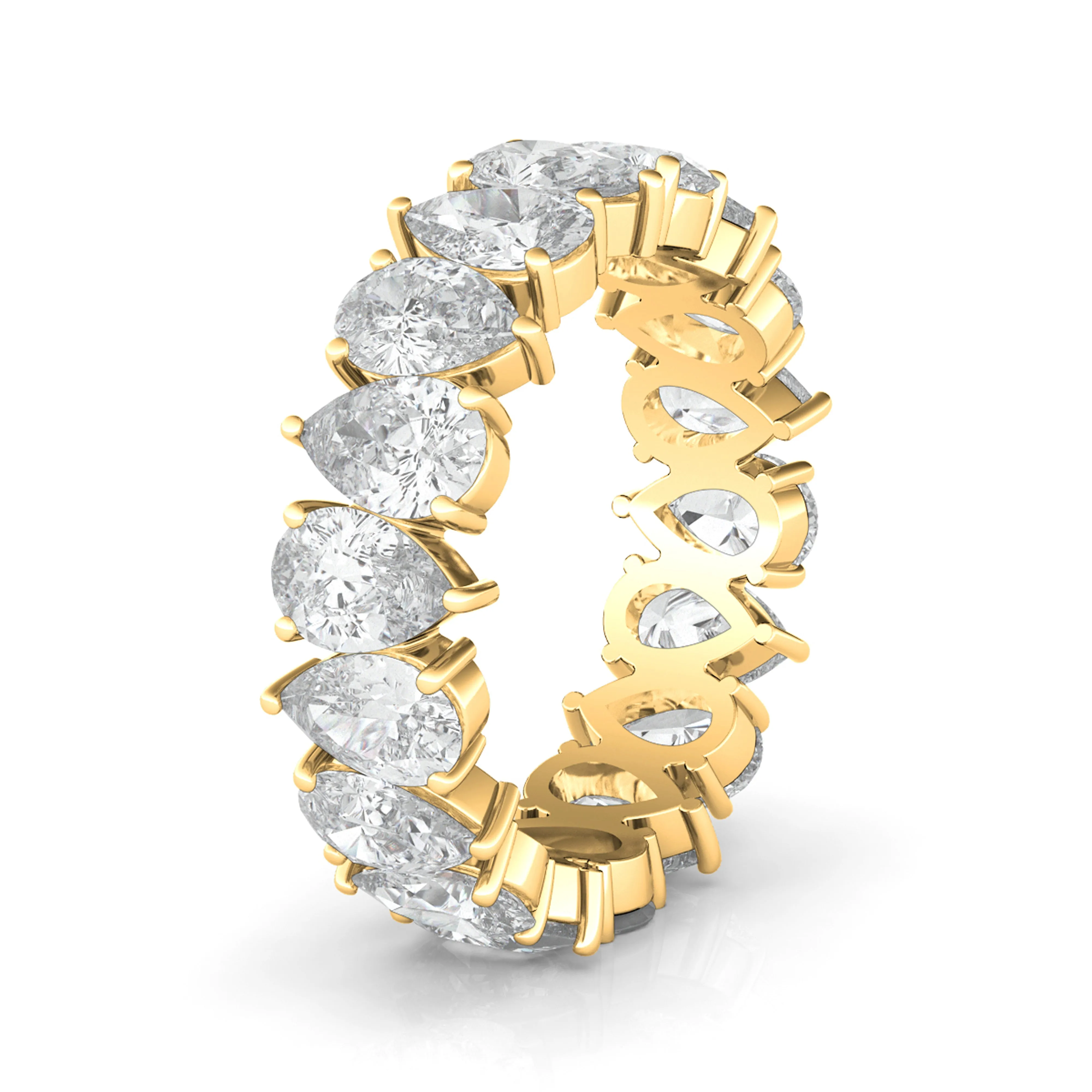 Alternating Pear Diamond Eternity Band