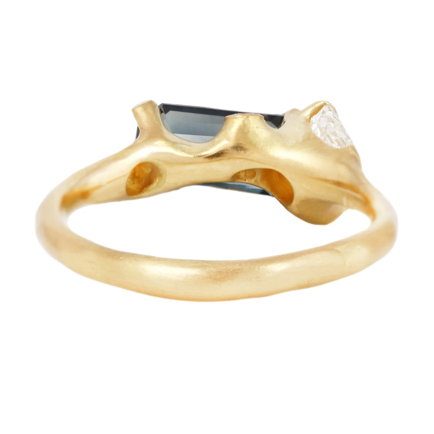Blue Sapphire Cluster Ring