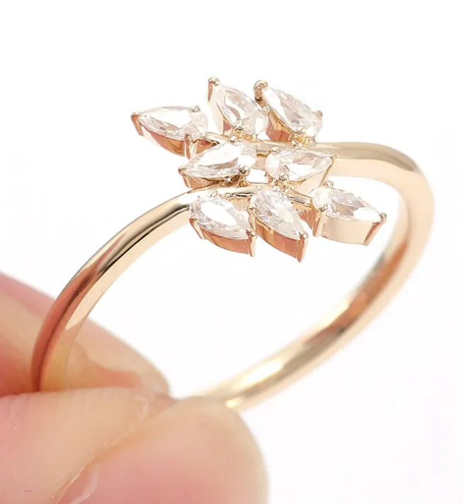 Brilliant 14k Solid Gold Moissanite Diamond Band,Anniversary Gift Wedding Rings/2215