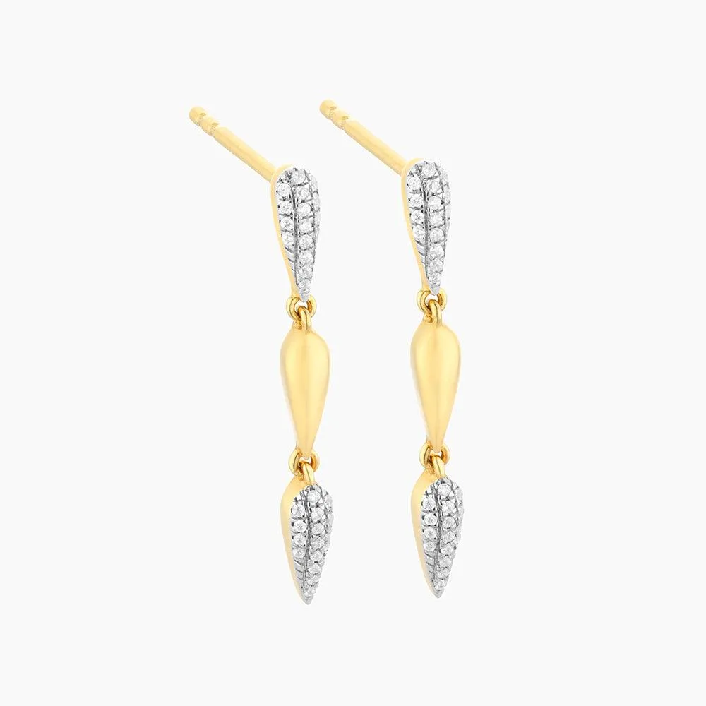 Ella Stein Raindrops Falling Earrings in Gold