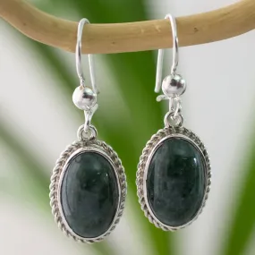 Eternal Love Silver & Jade Earrings