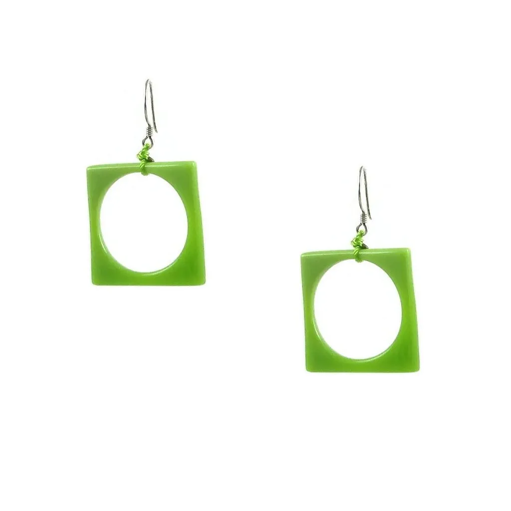 Hoyo Glass Earrings - Navy