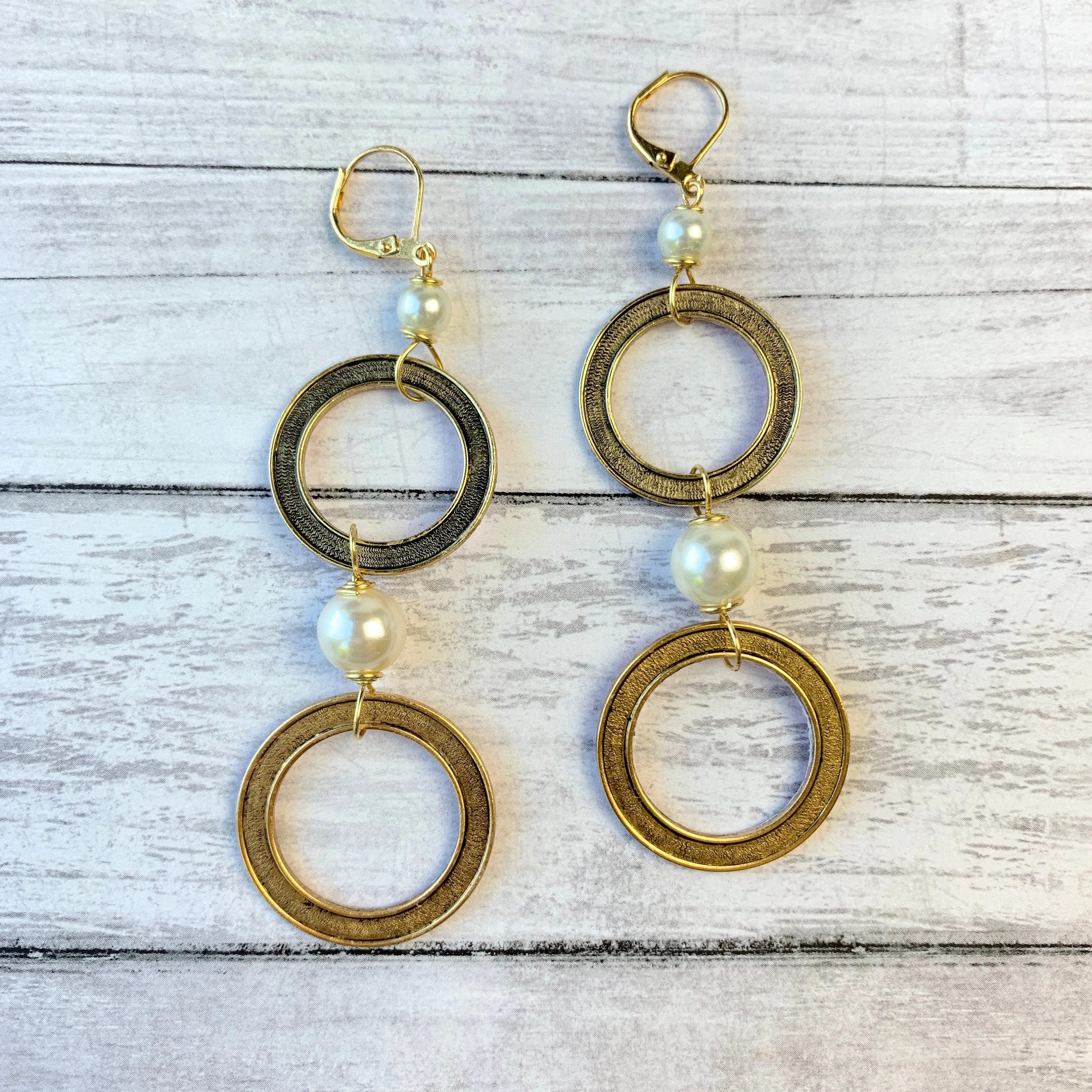 Hula Hoop Drop Earrings