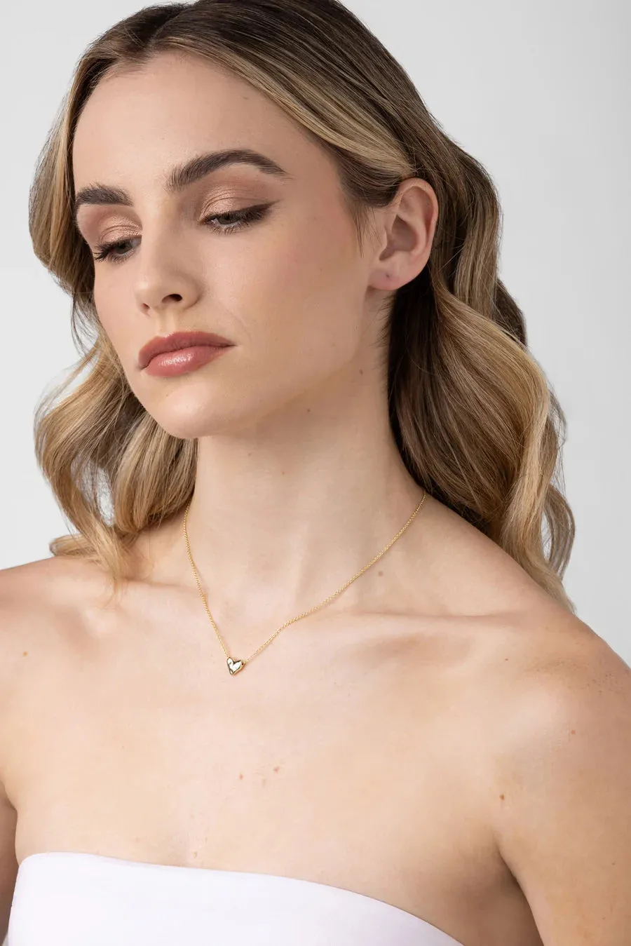 LIBERTE Mariel Heart Necklace SILVER