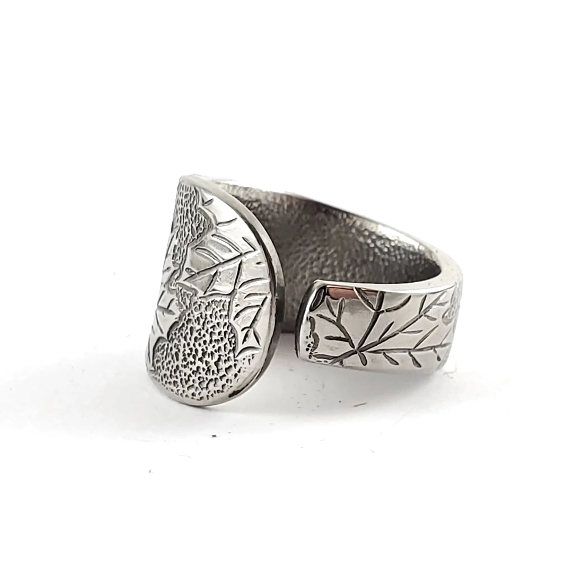 Maple Leaf Stainless Steel Spoon Ring