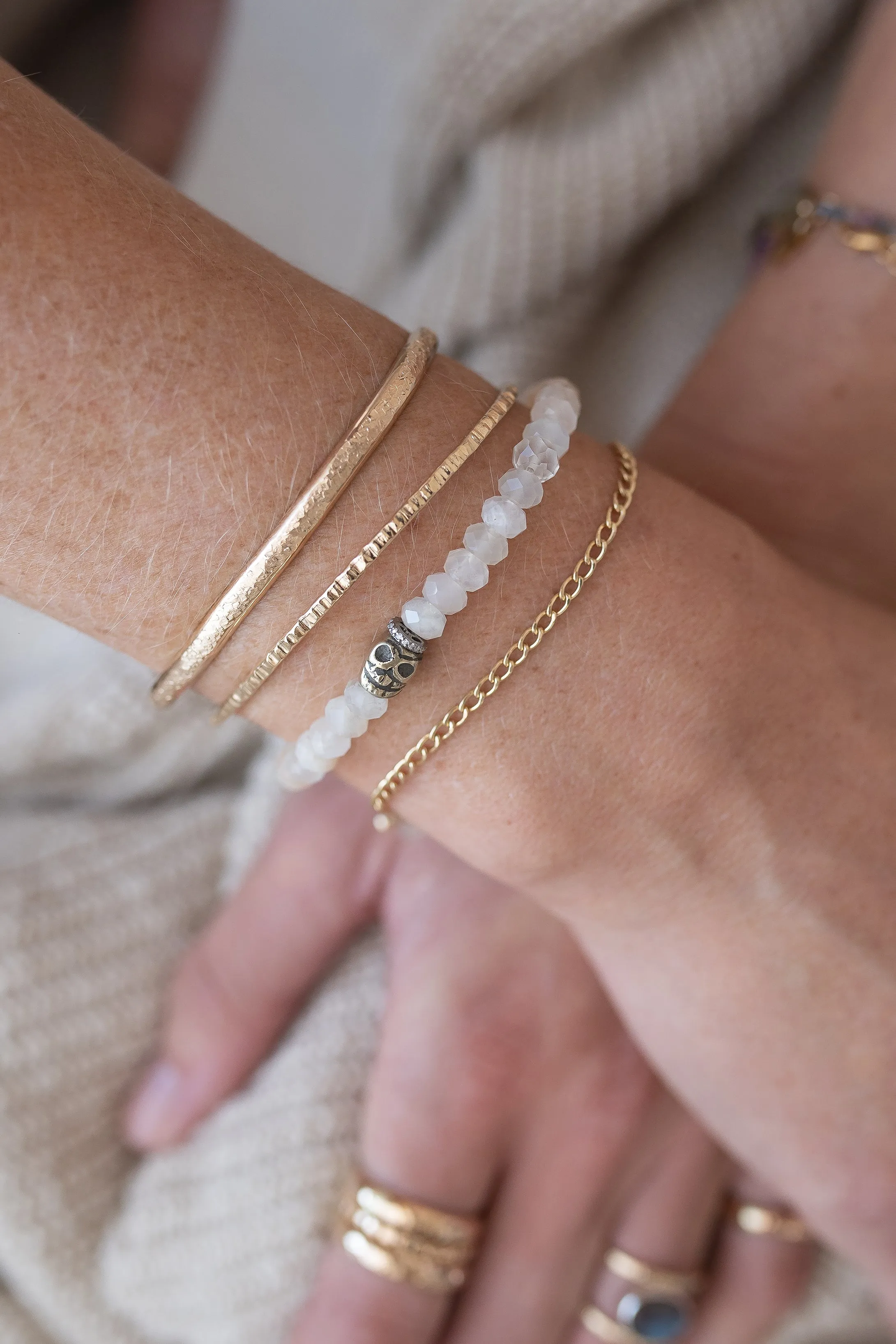 Moonstone Calavera Bracelet