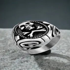 R195 Stainless Steel Poison Ivy Biker Ring