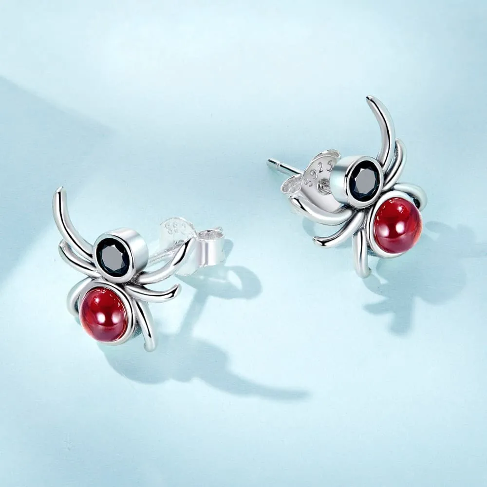 Solid 925 Signature Silver Charlotte Off The Web Stud Earrings