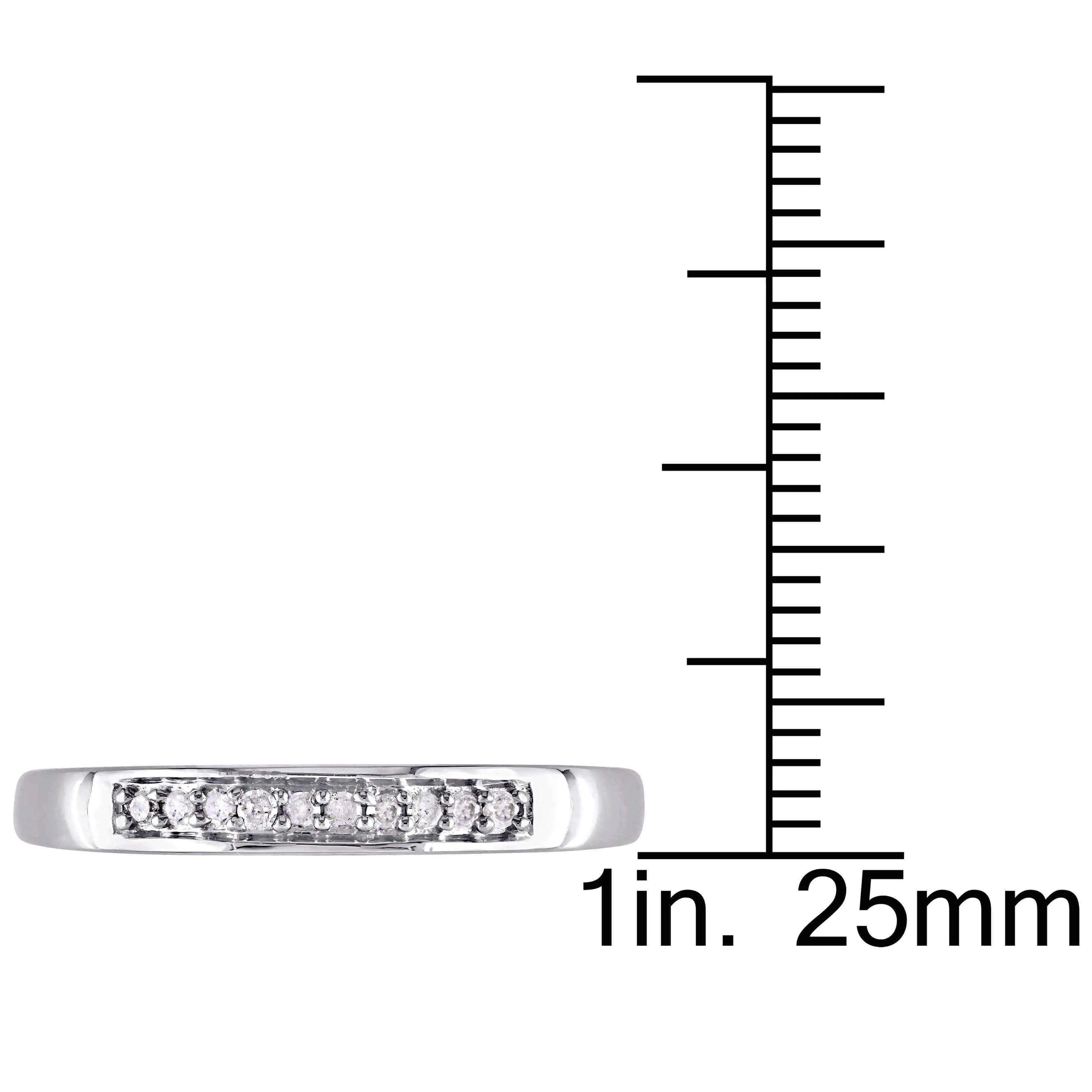 Sterling silver diamond rings | 1/10ct TDW Diamond Ring