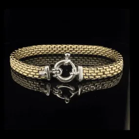 Two Tone Tight Link Bracelet